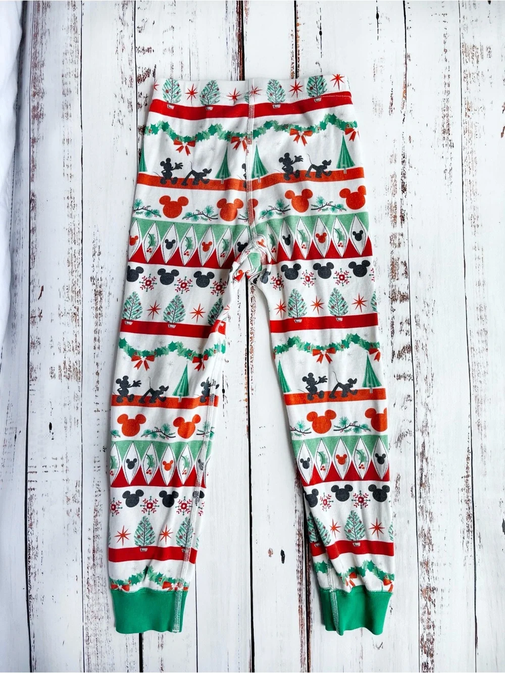 Hanna Andersson Disney Mickey Mouse 2pc Organic Cotton Knit Pajamas size 5 110cm